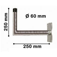 Wandhalterung 25 cm Auslage 60 mm Durchmesser